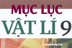 Mục lục sách giáo khoa SGK Vật lý 9 Lý thuyết và Bài tập Vật lý 9